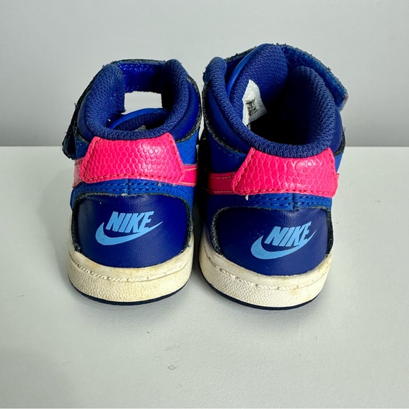 Nike Son of Force Mid Toddler Sneakers Blue Pink Size 5C Hook Loop - Picture 3 of 7